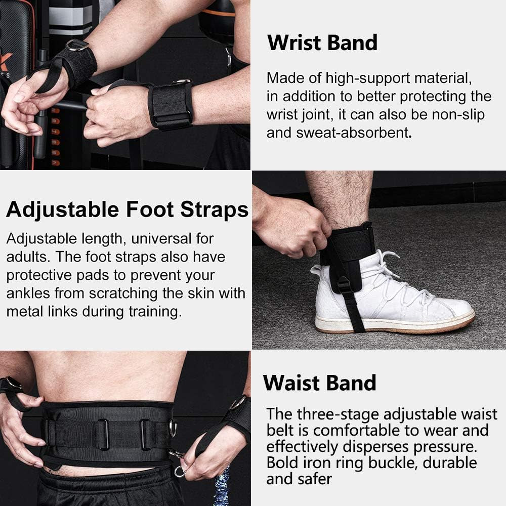 Boxing Resistance Bands Set for Speed and Agility, Workout Band Ankle Exercise Bands Legs Ankle Straps for Resistance Training Enhance Explosive Power