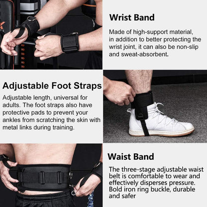 Boxing Resistance Bands Set for Speed and Agility, Workout Band Ankle Exercise Bands Legs Ankle Straps for Resistance Training Enhance Explosive Power